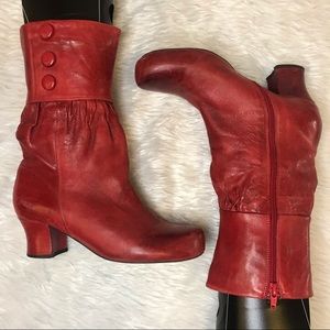 Miz Mooz Jade Slouch Boots - Bright Red